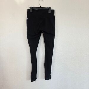 Fabletics Black High Waisted Textured Pocket‎ Leggings Women